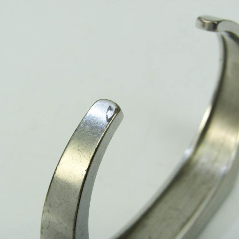 LOUIS VUITTON Damier Stainless Steel Bangle Silver - Logoexplore - Image 4
