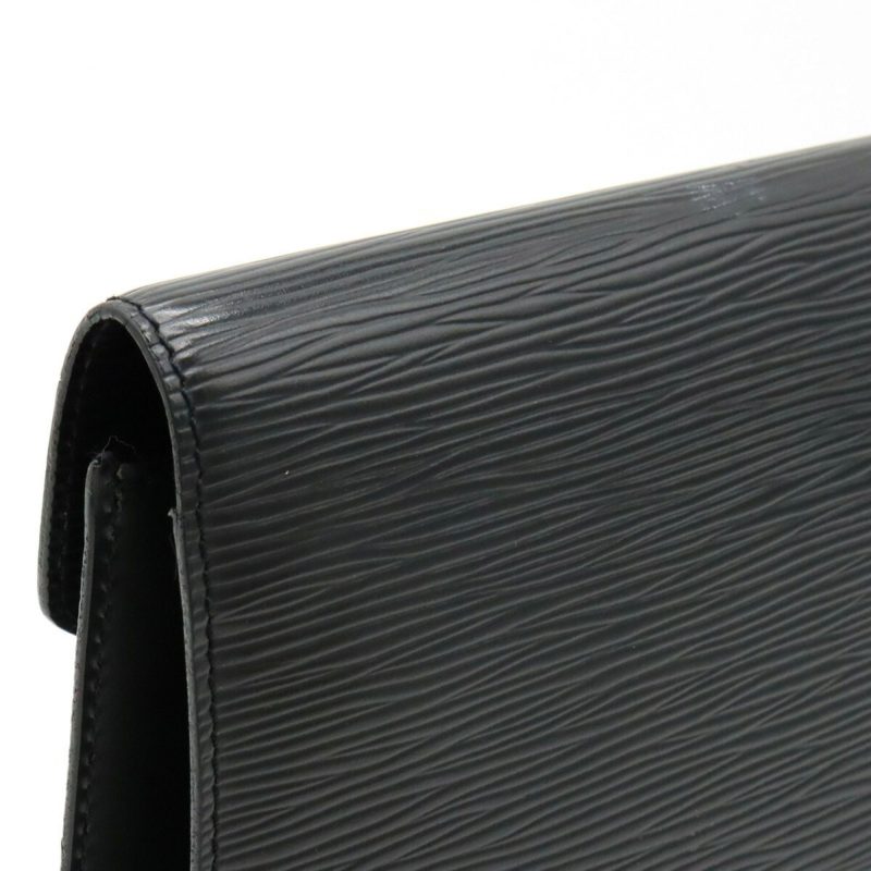 LOUIS VUITTON Epi Pochette Serie Dragonne Second Bag Noir Black Key Missing M52612 - Logoexplore - Image 8