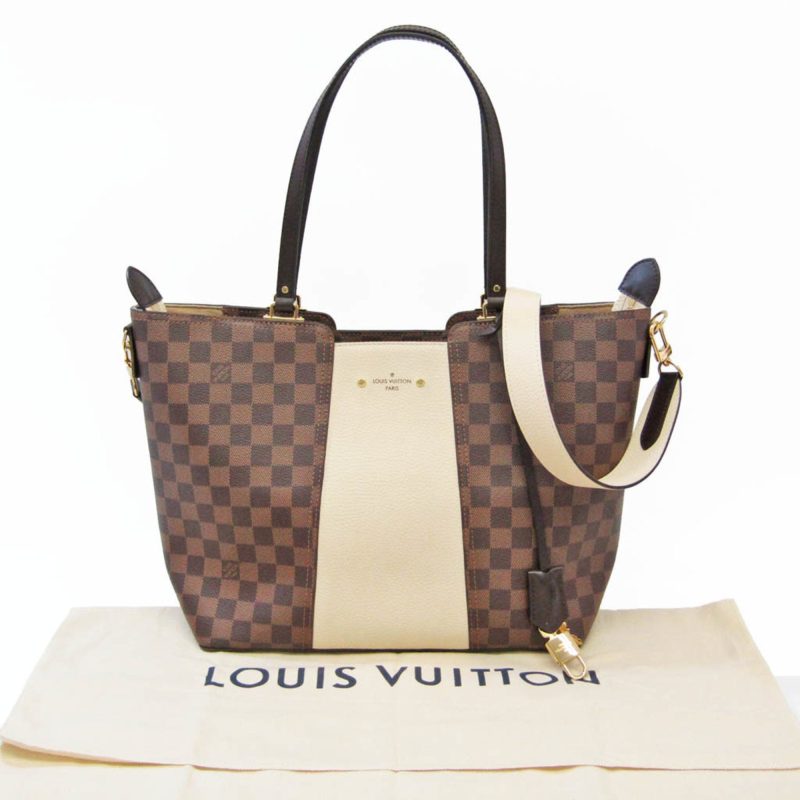 LOUIS VUITTON Damier Jersey N44022 Women's Tote Bag Cream,Ebene - Logoexplore - Image 10