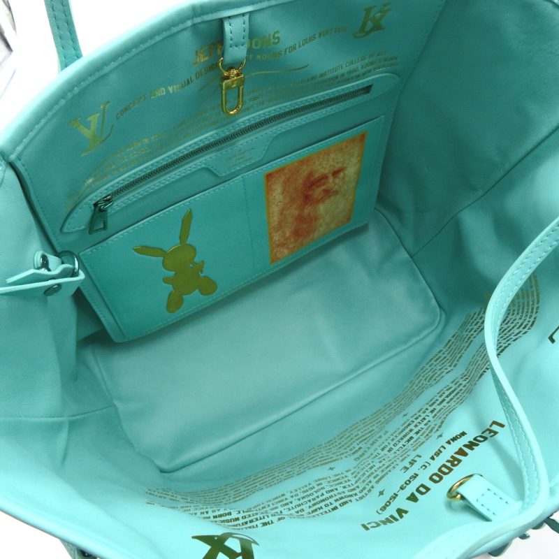 LOUIS VUITTON Da Vinci Neverfull MM Green Masters collection PVC coated canvas M43325 - Logoexplore - Image 9