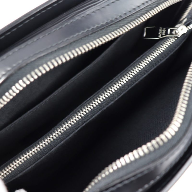 LOUIS VUITTON Epi Oche Second Bag M59362 Leather Noir Black Silver Dial Clutch Biton - Logoexplore - Image 9