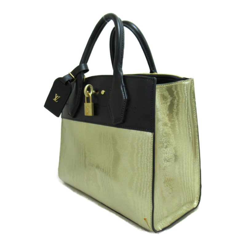 LOUIS VUITTON City Steamer PM 2wayShoulder Bag Gold Black leather M53015 - Logoexplore - Image 2