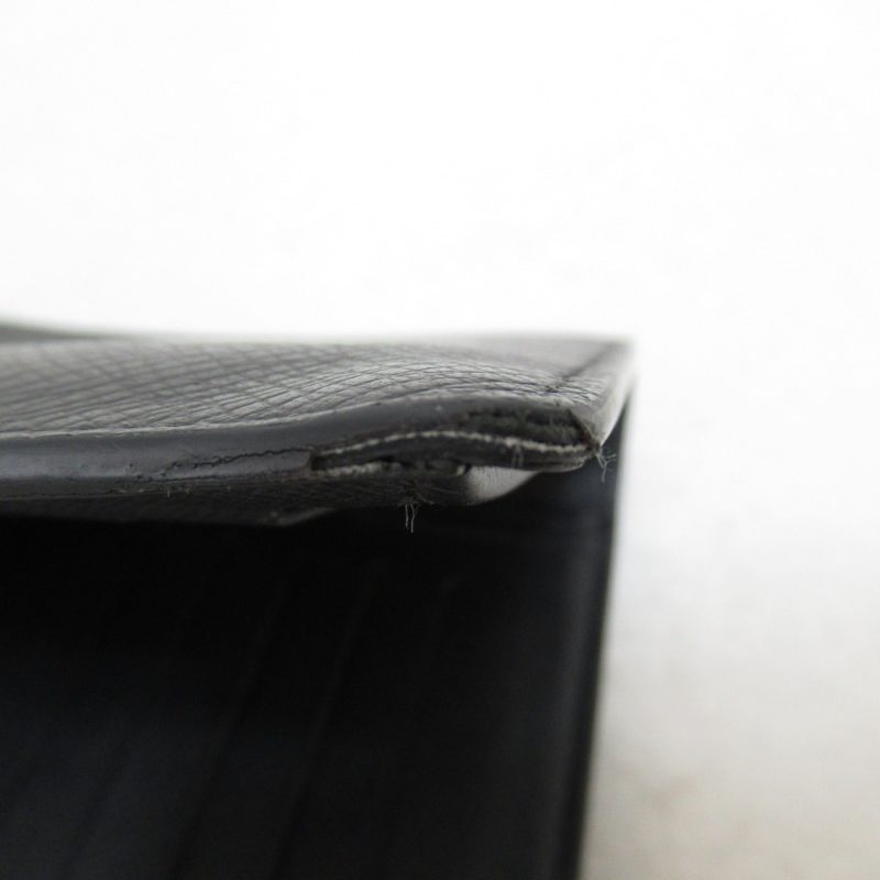 LOUIS VUITTON Foille Brazza Bifold Long Wallet Black Black Taiga leather M30501 - Logoexplore - Image 6