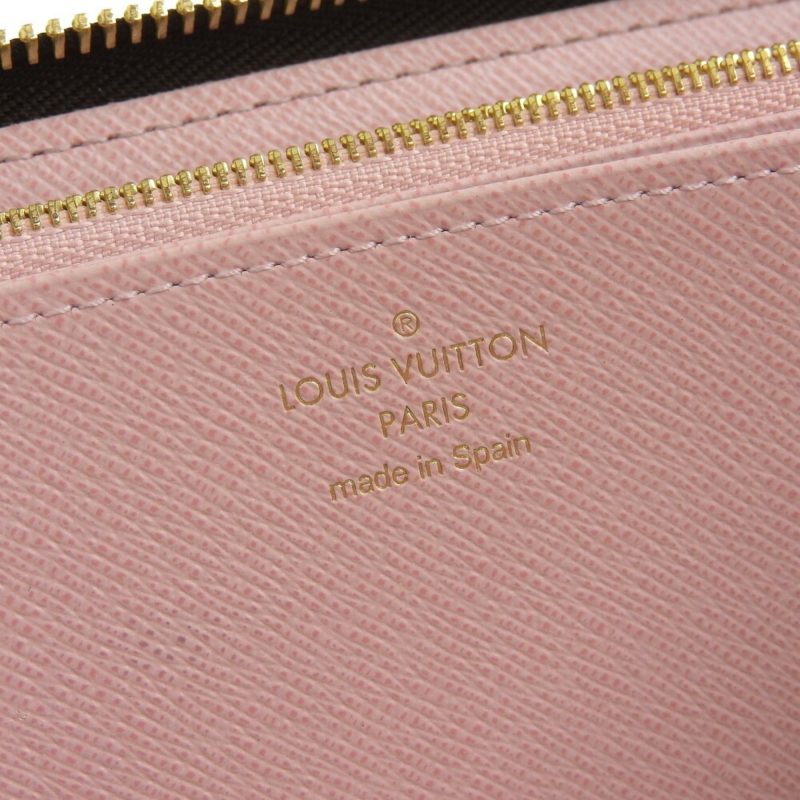 Louis Vuitton Damier Zippy Wallet Round Zipper Long Rose Ballerine N60046 - Logoexplore - Image 7