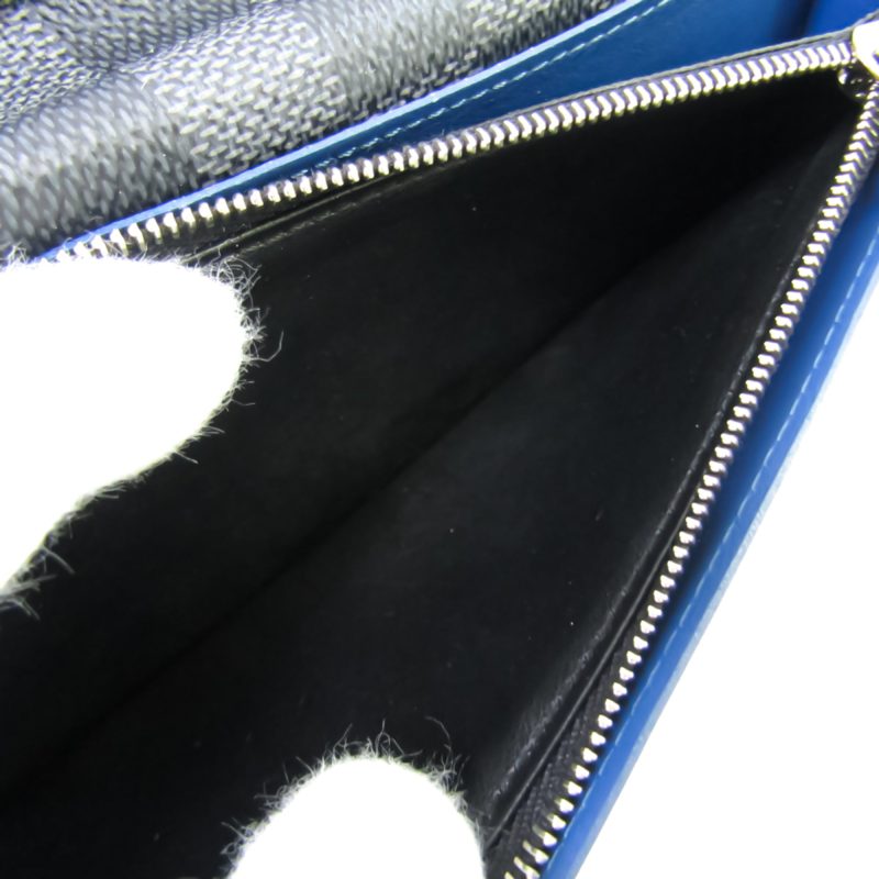 Louis Vuitton Damier Graphite Brazza Wallet N63266 Neptune Men's Damier Graphite Long Wallet (bi-fold) Blue - Logoexplore - Image 4
