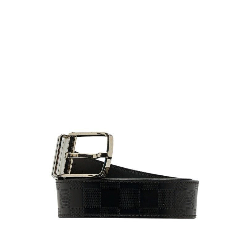 LOUIS VUITTON Damier Infini Sainteur Boston Belt M9674 Noir Black Leather Men's - Logoexplore - Image 2