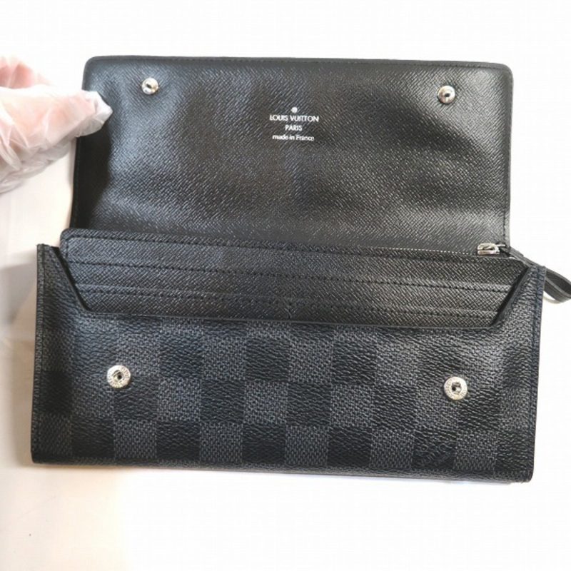 LOUIS VUITTON Damier Portefeuille Long Modular N63084 Graphite Wallet Men's - Logoexplore - Image 2