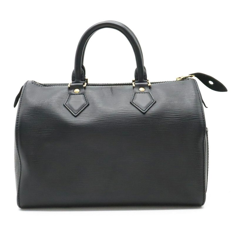 LOUIS VUITTON Epi Speedy 25 Handbag Boston Bag Soft Leather Noir Black M59232 - Logoexplore