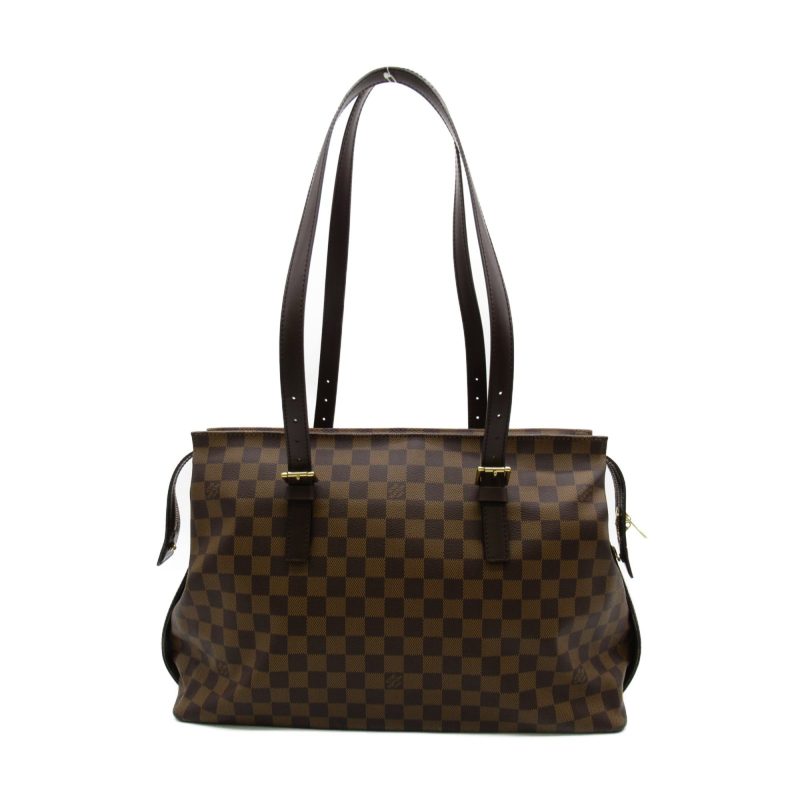 LOUIS VUITTON Chelsea Tote Bag Brown Ebene Damier PVC coated canvas N51119 - Logoexplore
