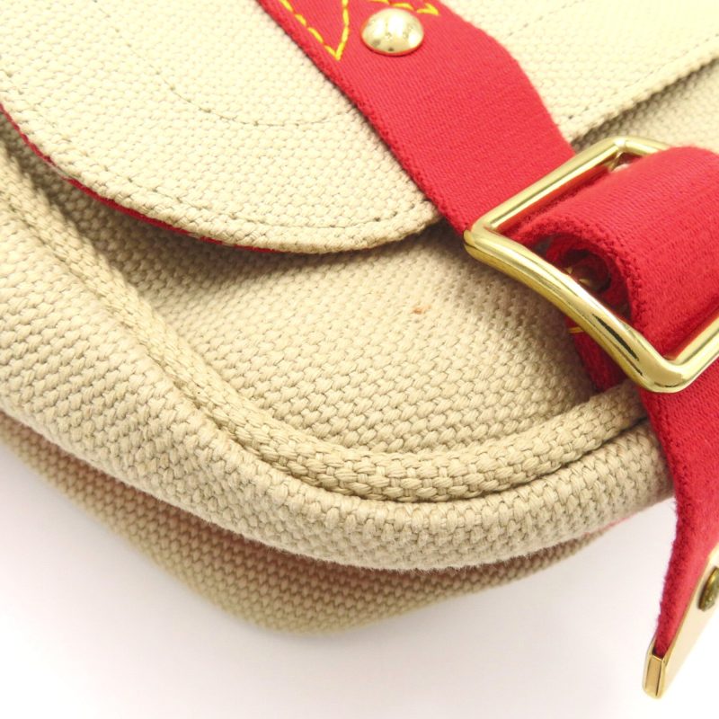 LOUIS VUITTON Buzzus PM Beige Red canvas Antigua M40041 - Logoexplore - Image 10