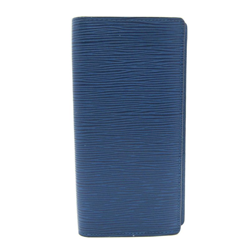 LOUIS VUITTON Epi Brazza Wallet M60616 Men's Epi Leather Long Wallet [bi-fold] Bleu Celeste - Logoexplore