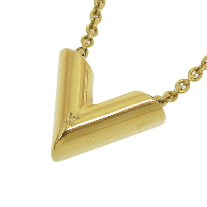 LOUIS VUITTON Essential V Necklace M61083 Gold Women's - Logoexplore
