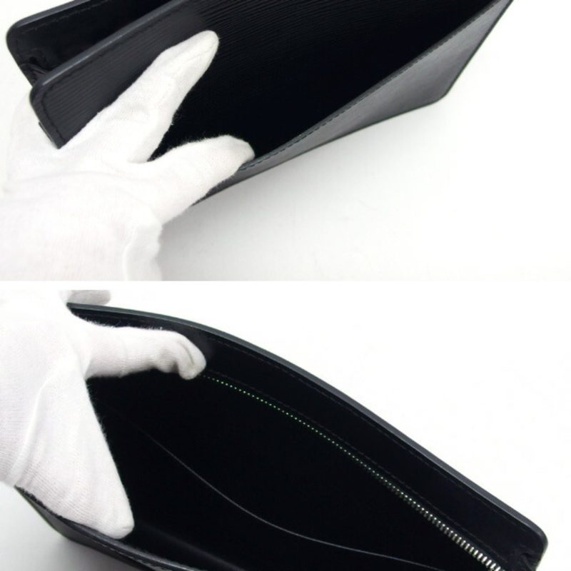LOUIS VUITTON Epi Pochette Homme Clutch Bag Black M52522 - Logoexplore - Image 4