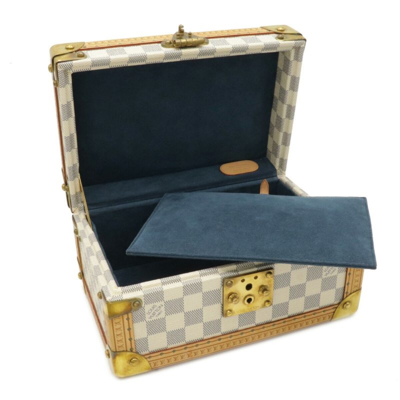 Louis Vuitton Damier Azur Coffret Tresor 24 Makeup Box Case Hard Trunk SP Order - Logoexplore - Image 4