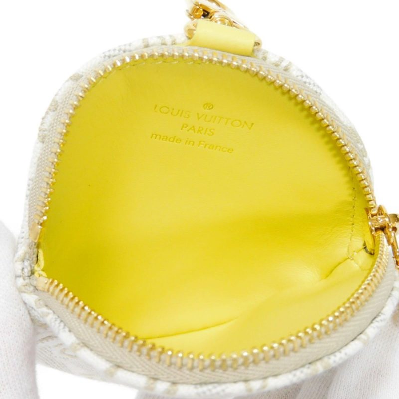 LOUIS VUITTON Coin Case Portomone Long Round Ecru Jaune Yellow Monogram Jacquard SINCE 1854 M81173 Men's Women's Wallet - Logoexplore - Image 5