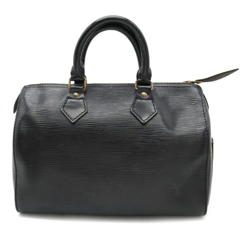 LOUIS VUITTON Epi Speedy 25 Handbag Boston Bag Leather Noir Black M43012 - Logoexplore