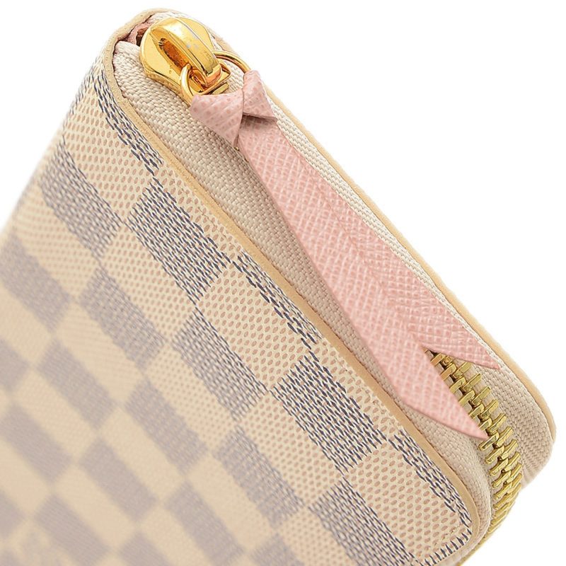 LOUIS VUITTON Damier Azur Portefeuille Clemence Long Wallet Rose Ballerine N61264 - Logoexplore - Image 3