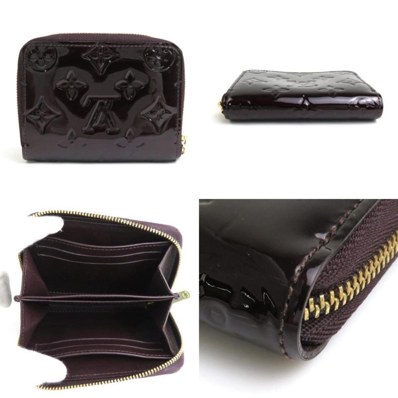 LOUIS VUITTON Coin Case Wallet Monogram Vernis Zippy Purse Amaranto Unisex M93607 - Logoexplore - Image 3