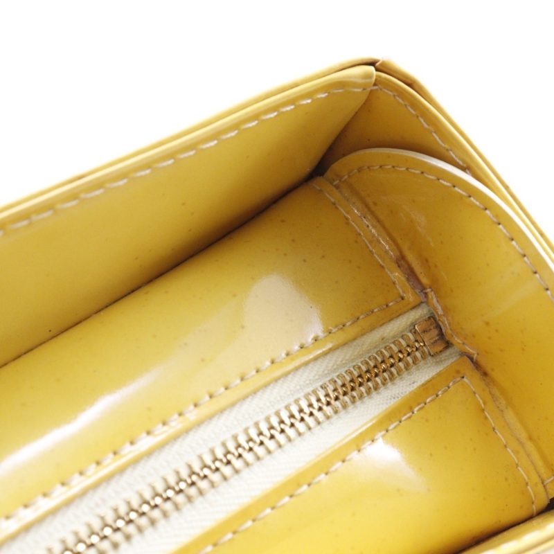 LOUIS VUITTON Columbus Tote Bag M91047 Monogram Verni Lime Yellow CA0979 Ladies - Logoexplore - Image 8
