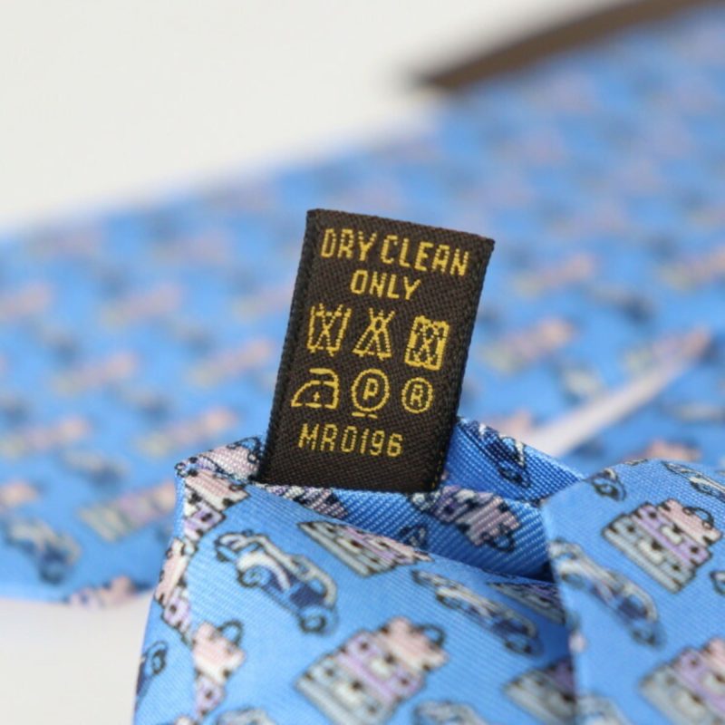 LOUIS VUITTON Cravat Globetrot Cars Tie M78558 Silk 100% Light Blue System Trunk x Car Pattern - Logoexplore - Image 5