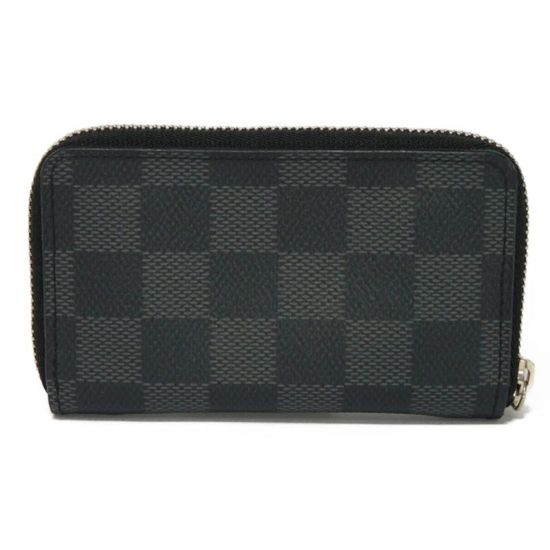 LOUIS VUITTON Coin Case Zippy Purse Logo Black New Round Zipper Damier Graphite N63076 Men's Wallet - Logoexplore - Image 3
