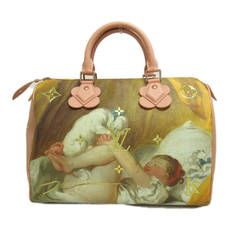 LOUIS VUITTON Fragonard Speedy 30 handbag Pink Masters collection PVC coated canvas M43307 - Logoexplore - Image 3