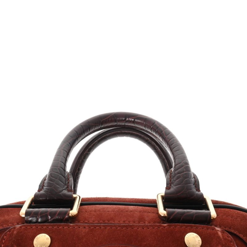 LOUIS VUITTON Cruise Line Stamp Bag PM Brown M95238 Women's Leather Suede Handbag - Logoexplore - Image 4