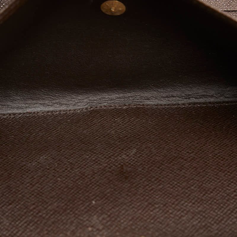 LOUIS VUITTON Damier Portefeuille International Long Wallet N61217 Ebene Brown PVC Leather Women's - Logoexplore - Image 6