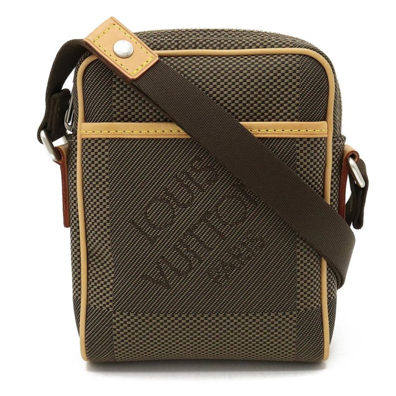LOUIS VUITTON Damiergeant Citadin Shoulder Bag Canvas Tail Khaki M93621 - Logoexplore