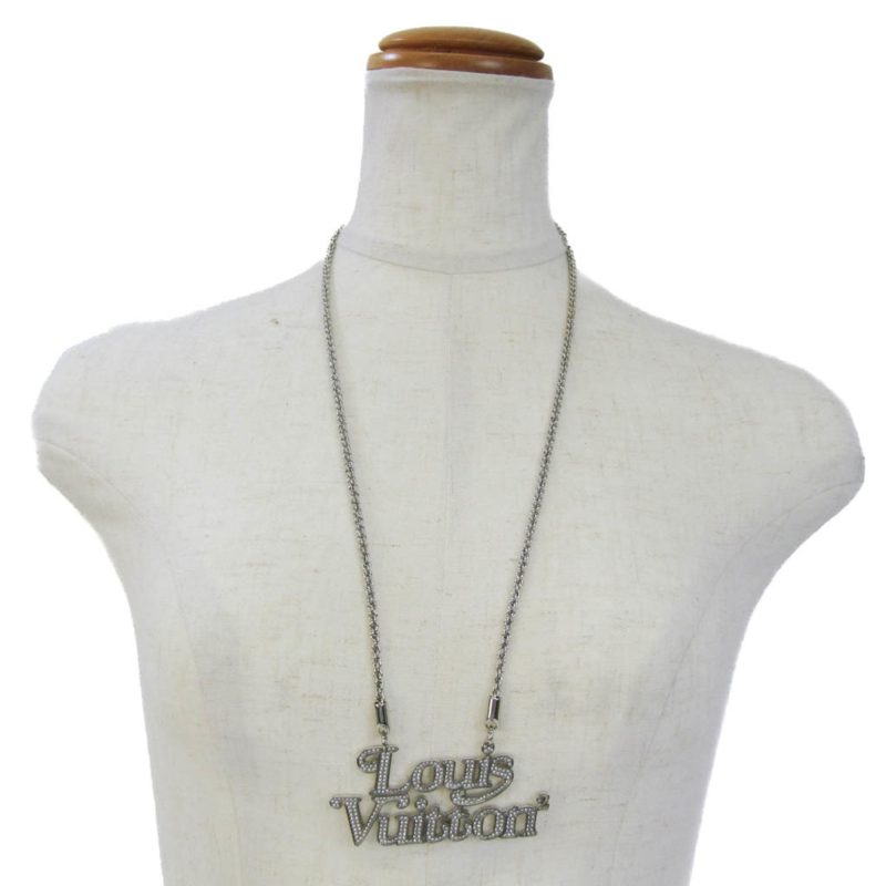 LOUIS VUITTON Colliersquard LV Strass MP2691 Metal,Rhinestone Men,Women Pendant Necklace [Silver] - Logoexplore - Image 8