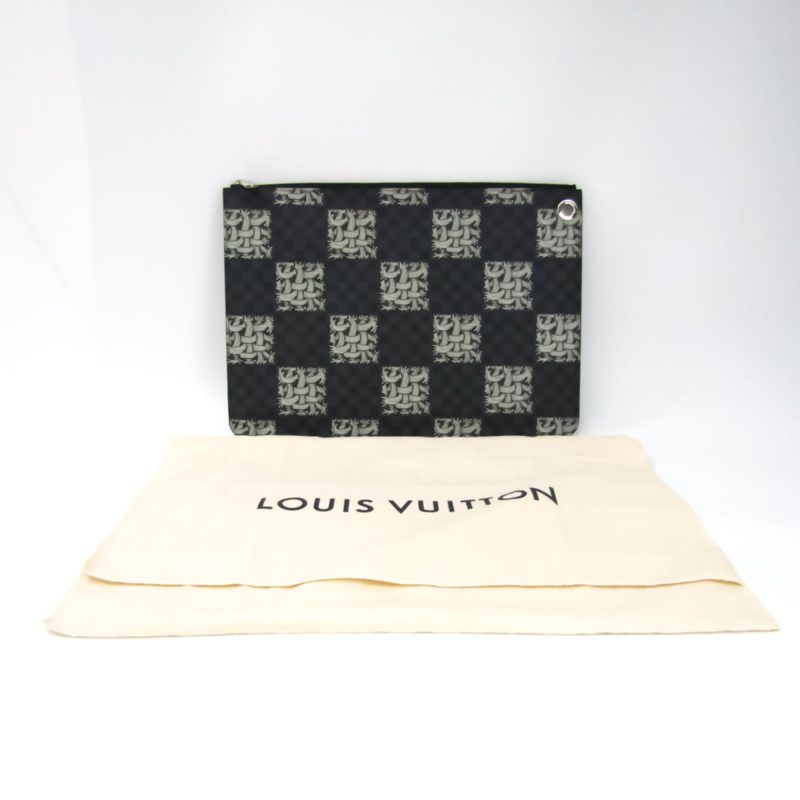 Louis Vuitton Damier Graphite Pochette Joule GM Christopher Nemes N61232 Men's Clutch Bag Damier Graphite - Logoexplore - Image 9