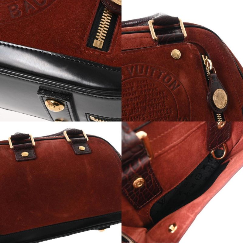 LOUIS VUITTON Cruise Line Stamp Bag PM Brown M95238 Women's Leather Suede Handbag - Logoexplore - Image 10