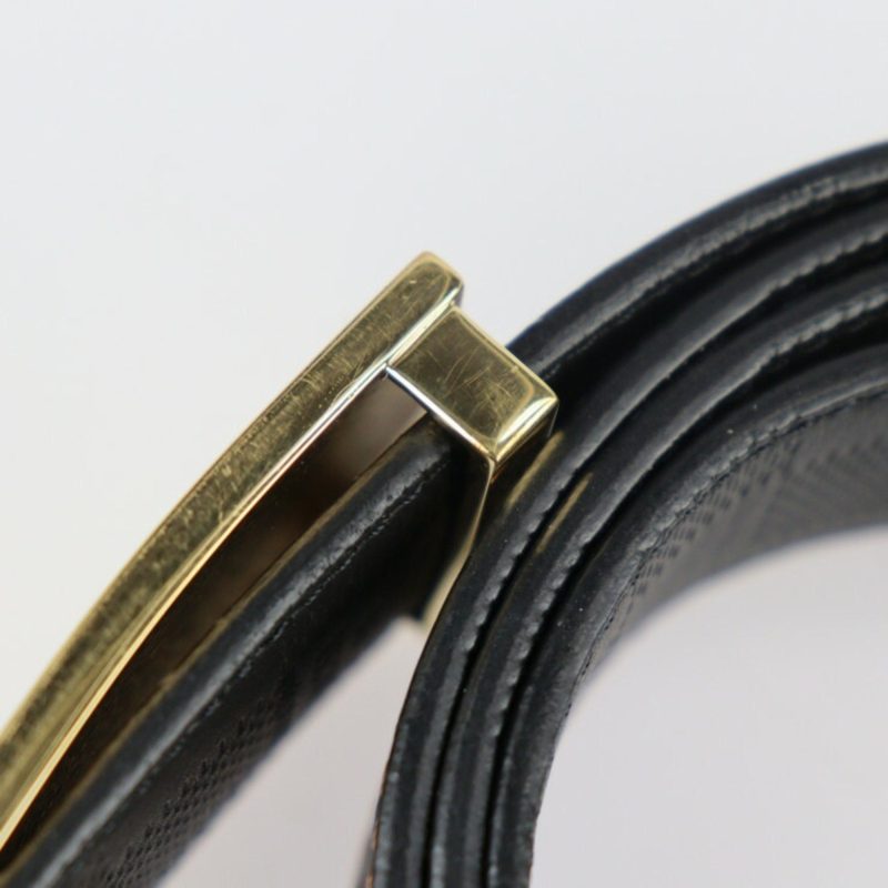 LOUIS VUITTON Centure Damier Plate Belt M0268U Notation Size 90 Canvas Infini Ebene Brown Black Reversible - Logoexplore - Image 7