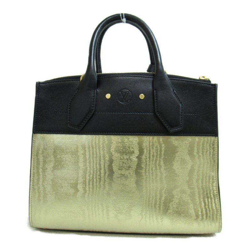 LOUIS VUITTON City Steamer PM 2wayShoulder Bag Gold Black leather M53015 - Logoexplore - Image 3