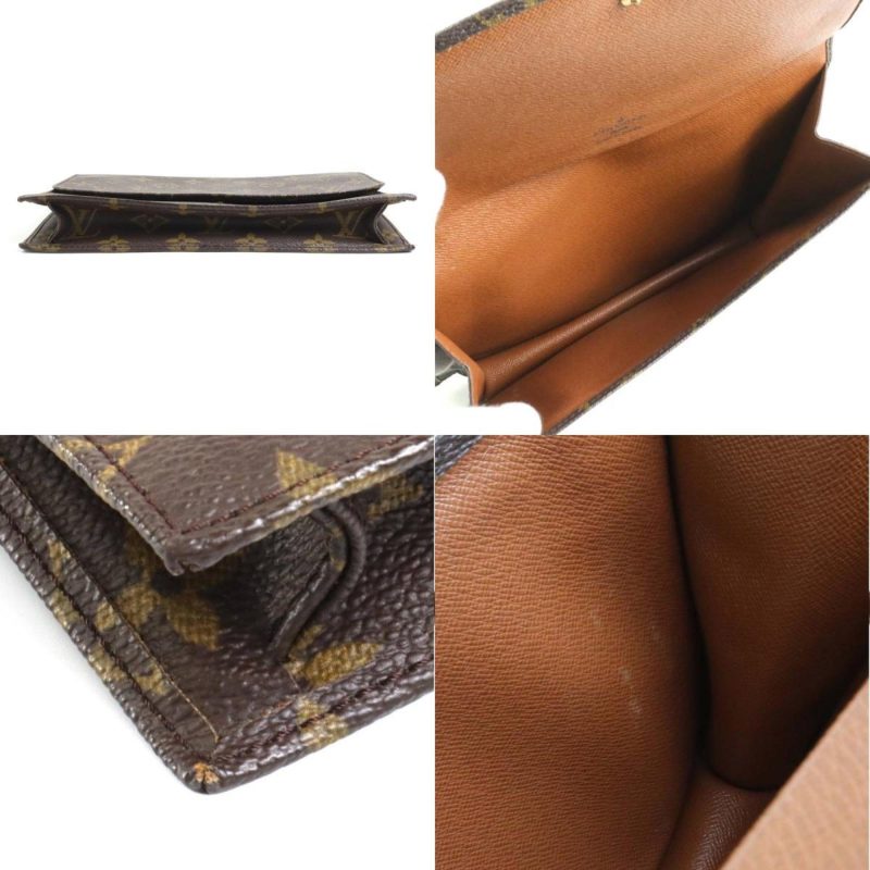 LOUIS VUITTON Clutch Bag Monogram Pochette Lava 23 Canvas Brown Unisex M51940 - Logoexplore - Image 4