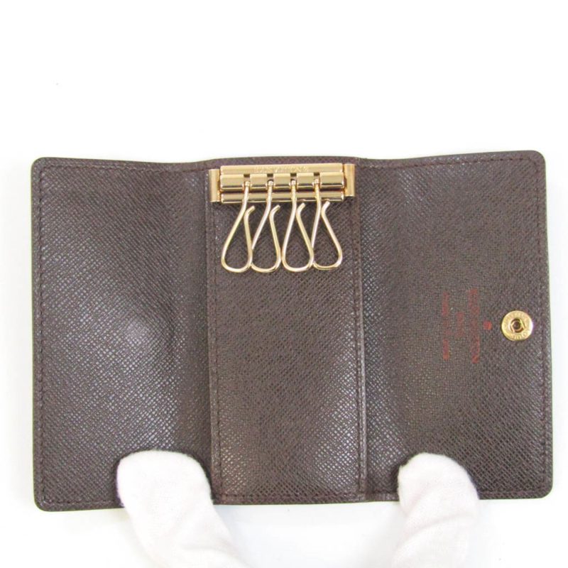 LOUIS VUITTON Damier Multicles 4 N62631 Unisex Damier Canvas Key Case Ebene - Logoexplore - Image 3