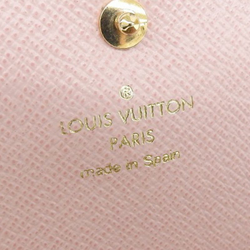 Louis Vuitton Damier Portefeuille Long Wallet with Kaisahock Pink Rose Ballerine N61227 - Logoexplore - Image 7