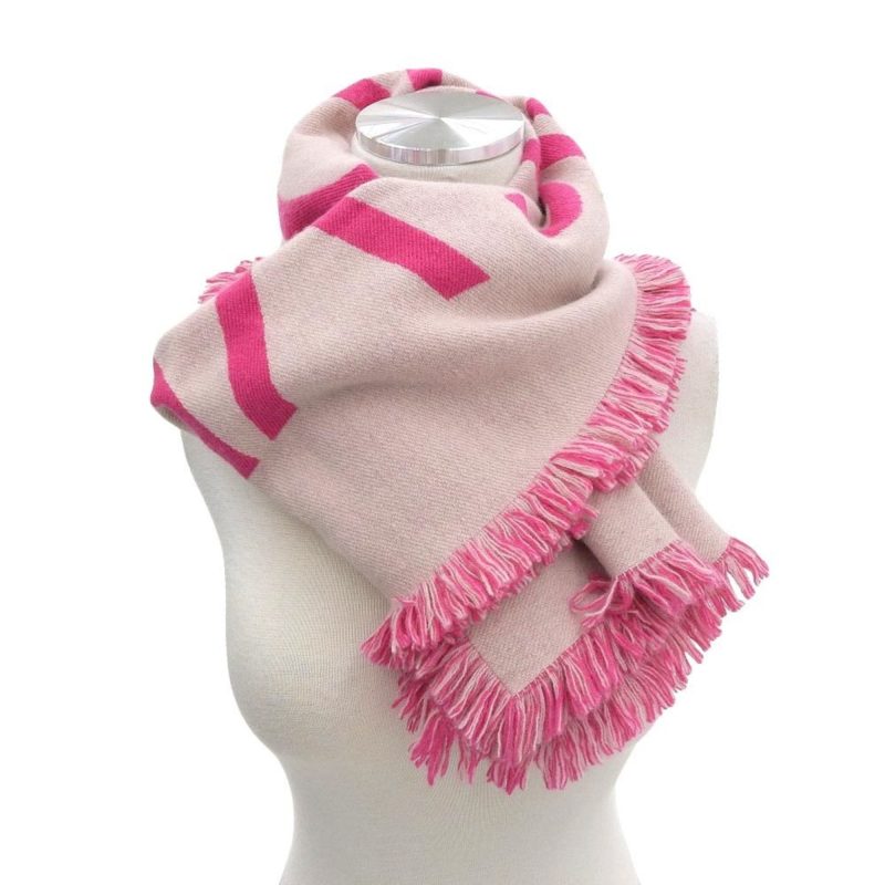 LOUIS VUITTON Escharpet Team Scarf Cashmere Wool Pink M71586 - Logoexplore - Image 2