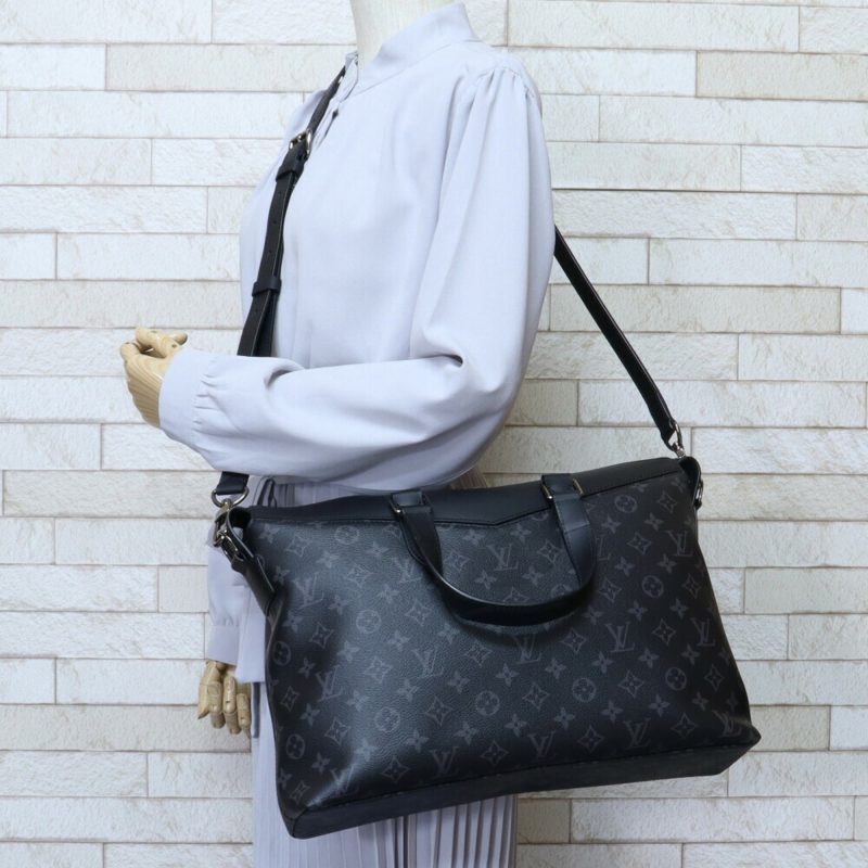 Louis Vuitton Explorer Eclipse Shoulder Bag Monogram Canvas Black Unisex - Logoexplore - Image 2