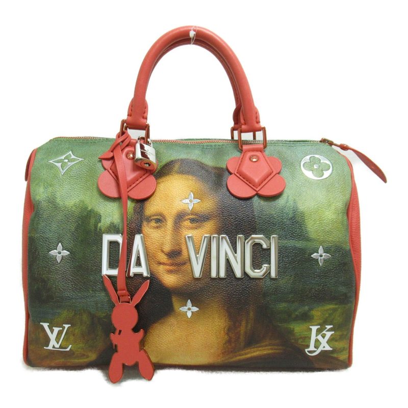 LOUIS VUITTON Da Vinci Speedy 30 Handbag Pink Masters collection PVC coated canvas M43372 - Logoexplore