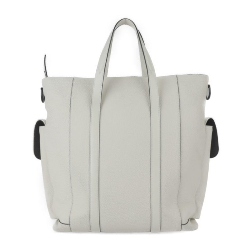 LOUIS VUITTON Christopher Tote Bag M58477 Taurillon Leather Bronne White Matte Black Hardware 2WAY Shoulder - Logoexplore - Image 3
