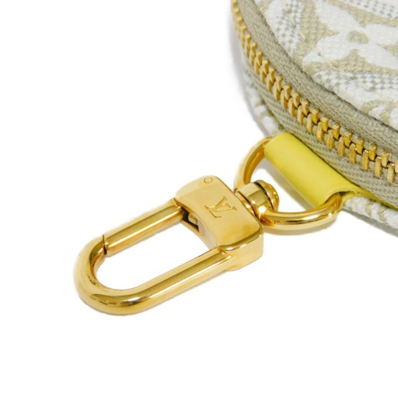 LOUIS VUITTON Coin Case Portomone Long Round Ecru Jaune Yellow Monogram Jacquard SINCE 1854 M81173 Men's Women's Wallet - Logoexplore - Image 9