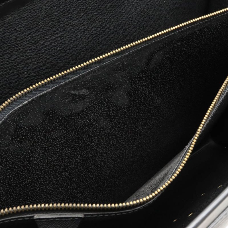 LOUIS VUITTON Epi Serviette Fermoir Bag Leather Noir Black Key Missing M54352 - Logoexplore - Image 6