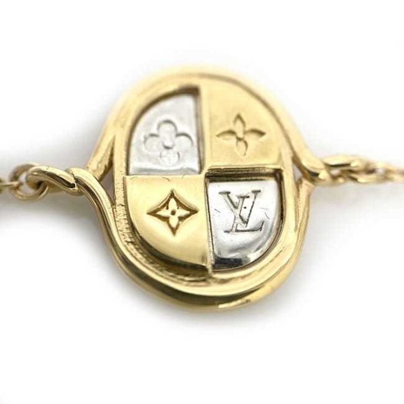 LOUIS VUITTON Bracelet Brasserie Lady Lucky Gold Red Silver M64761 Monogram GP LE0137 - Logoexplore - Image 5