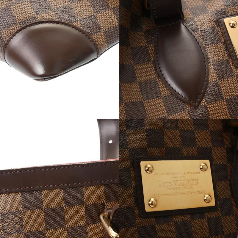 LOUIS VUITTON Damier Hampstead MM Brown N51204 Women's Canvas Handbag - Logoexplore - Image 10