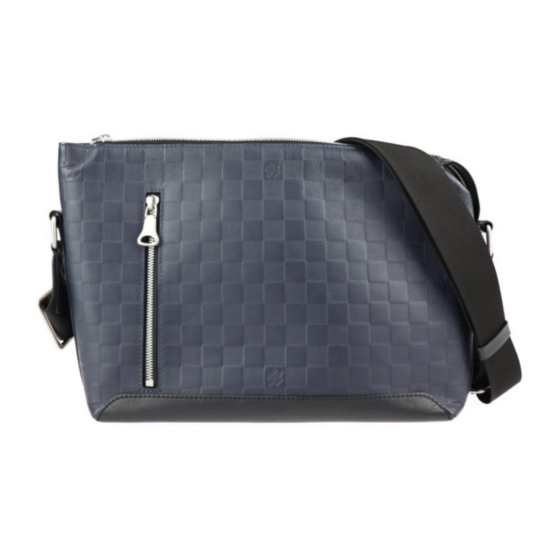 LOUIS VUITTON Discovery Messenger PM Shoulder Bag N42416 Damier Infini Leather Astral Navy Black Silver Hardware Vuitton - Logoexplore