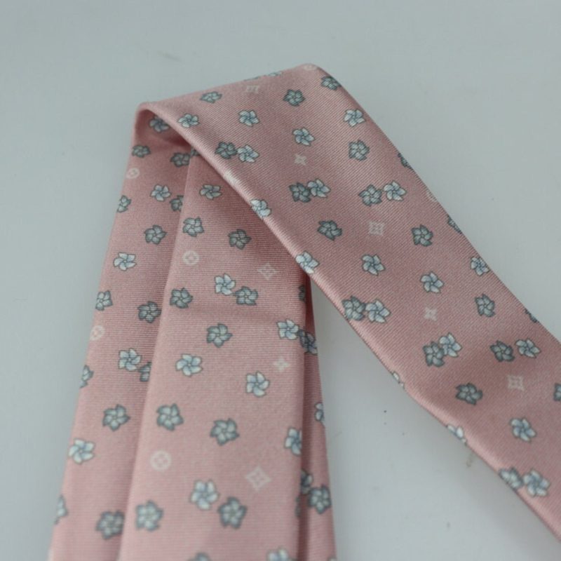 LOUIS VUITTON Cravat Ibiscus tie M71755 silk pink flower total pattern - Logoexplore - Image 6