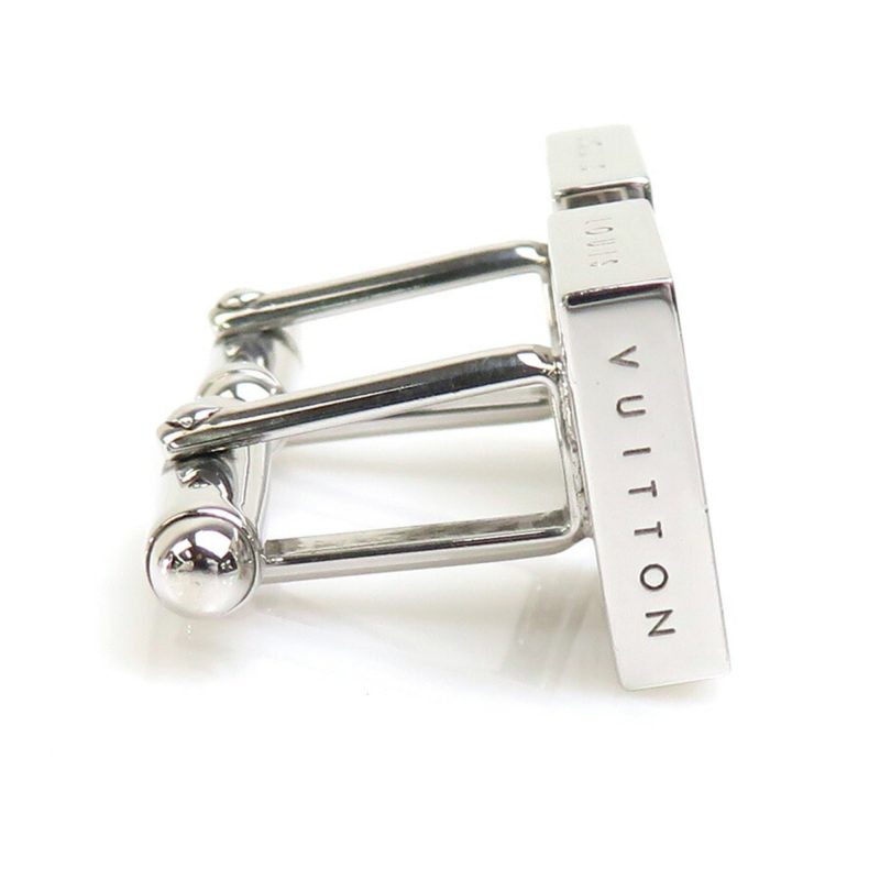 LOUIS VUITTON Cufflinks Silver 925/Wood Silver/Black/Beige Men's - Logoexplore - Image 3