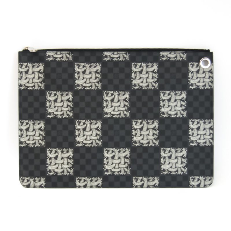 Louis Vuitton Damier Graphite Pochette Joule GM Christopher Nemes N61232 Men's Clutch Bag Damier Graphite - Logoexplore