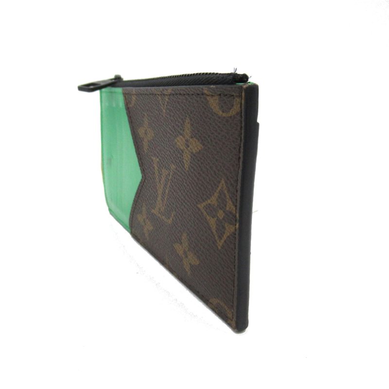 LOUIS VUITTON Coin card holder Brown Green Monogram macassar PVC coated canvas M81627 - Logoexplore - Image 3